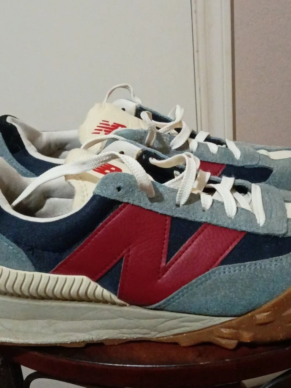 New Balance UXC72EB Men's Size 9.5 Shoes Blue Red XC-72 Suede Lifestyle Sneakers